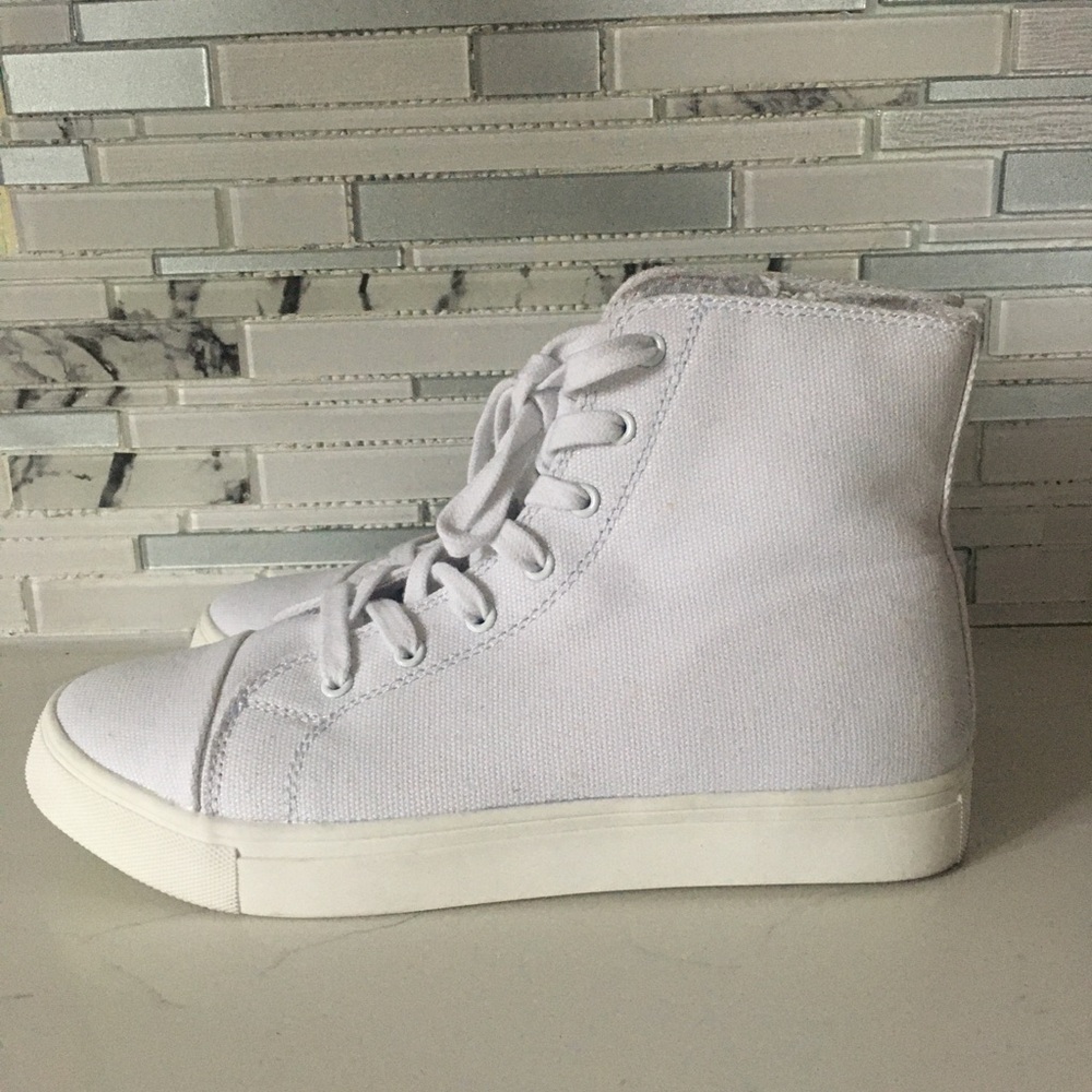 Dolce Vita White High-Top Canvas Sneakers for Women